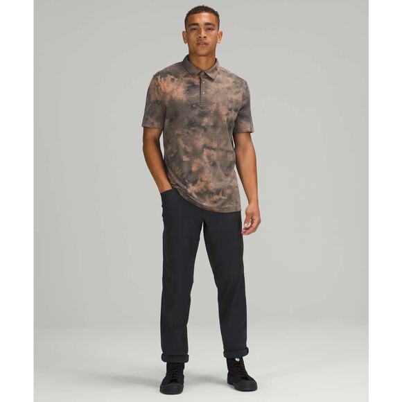 Lululemon Evolution Short Sleeve‎ Polo Diamond Dye Sedona Sunset Graphite Grey - Picture 8 of 8